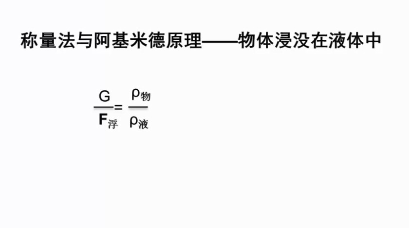 浮力与密度的计算——物体漂浮在液体中